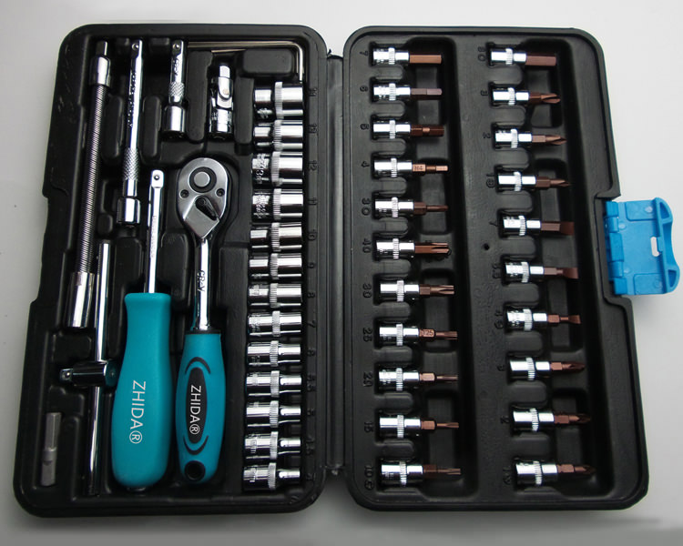 46 PC 1/4DR ratchet screwdriver socket set